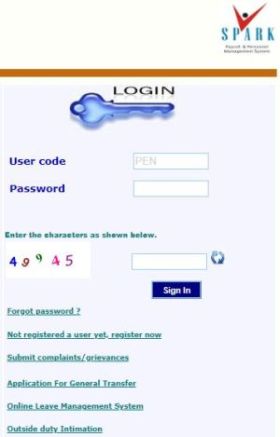 Spark login