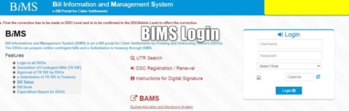 BIMS Login