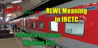 RLWL in IRCTC Railway