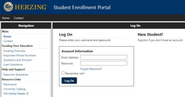 Herzing student portal