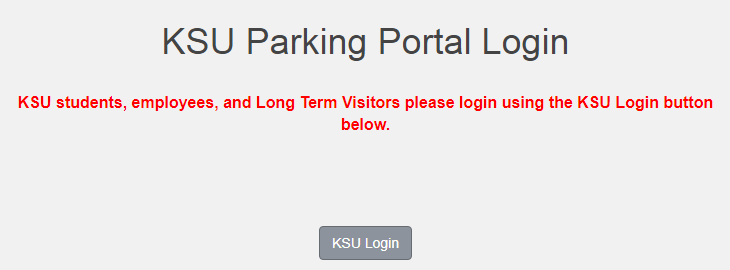 KSU Parking Portal